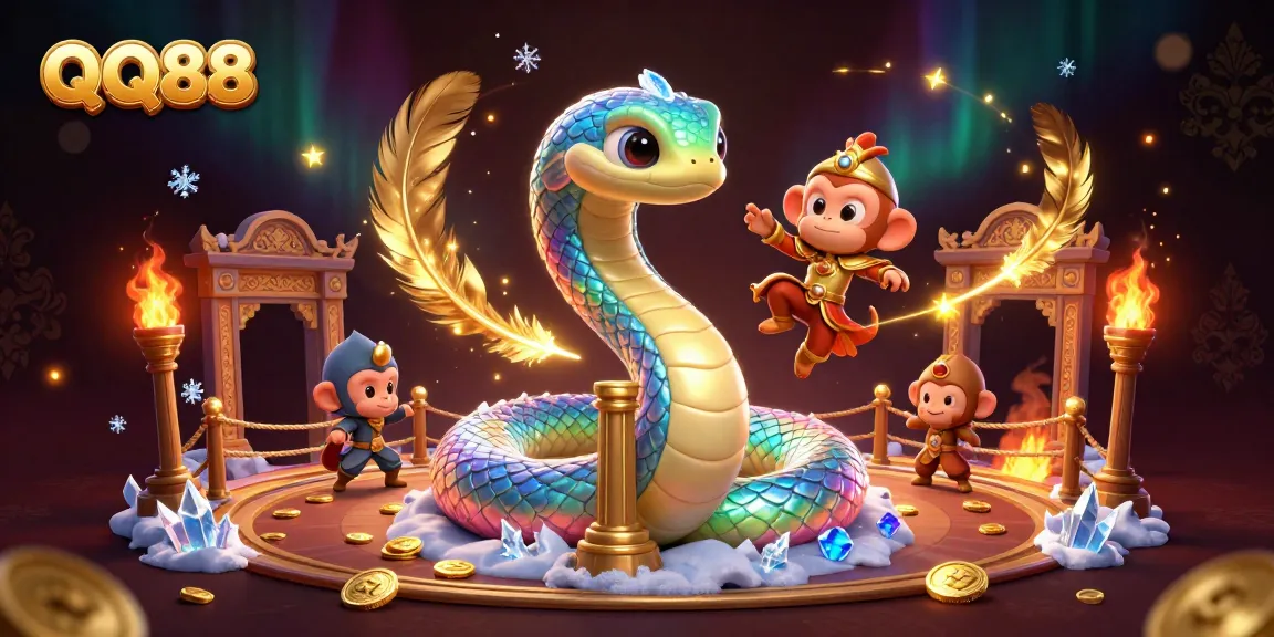 Engage in thrilling adventures with QQ88 at this vibrant 3D casino illustration featuring magical elements.