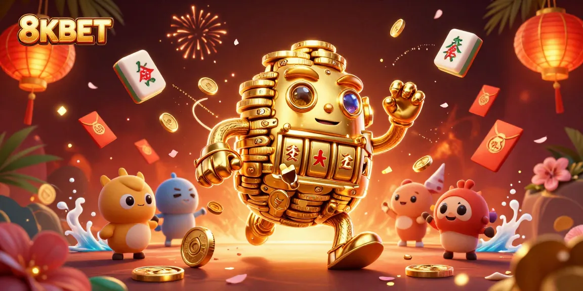 Engage with thrilling 8KBET casino action featuring a golden golem and dynamic game elements.
