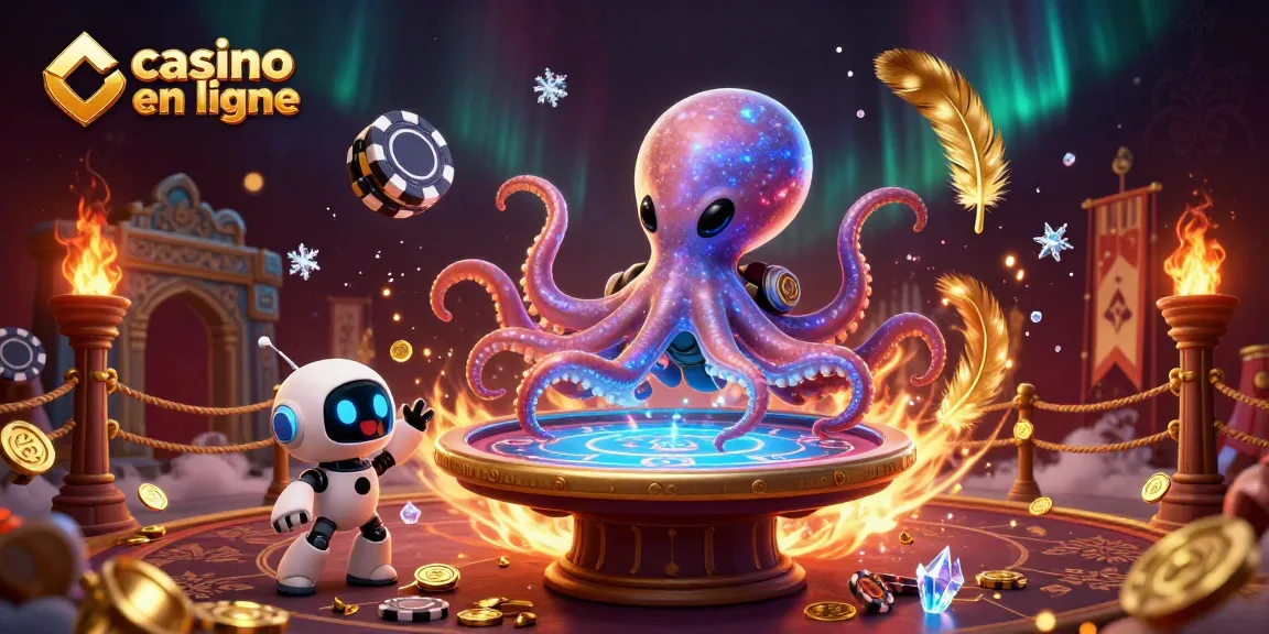 Jouer à un casino en ligne avec d'aliens cartoonesques et des jetons flottants dans l'espace.