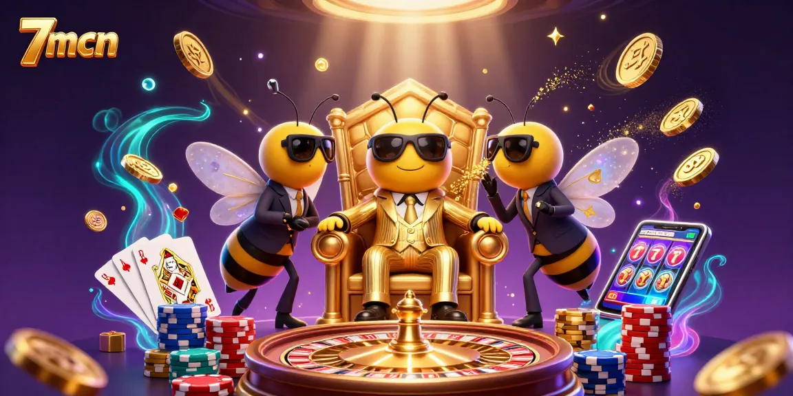 Experience thrilling gameplay with 7mcn's dynamic scene featuring a buzzing bumblebee mob boss.