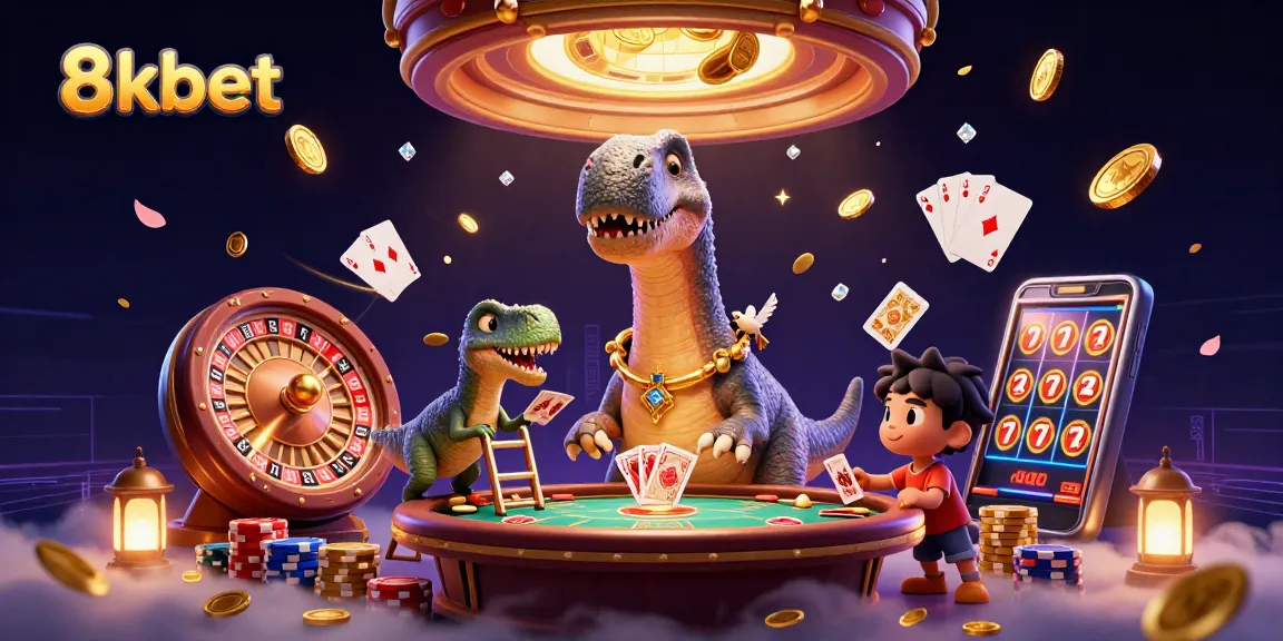 Experience thrilling 8kbet gaming with vibrant casino elements and dynamic characters