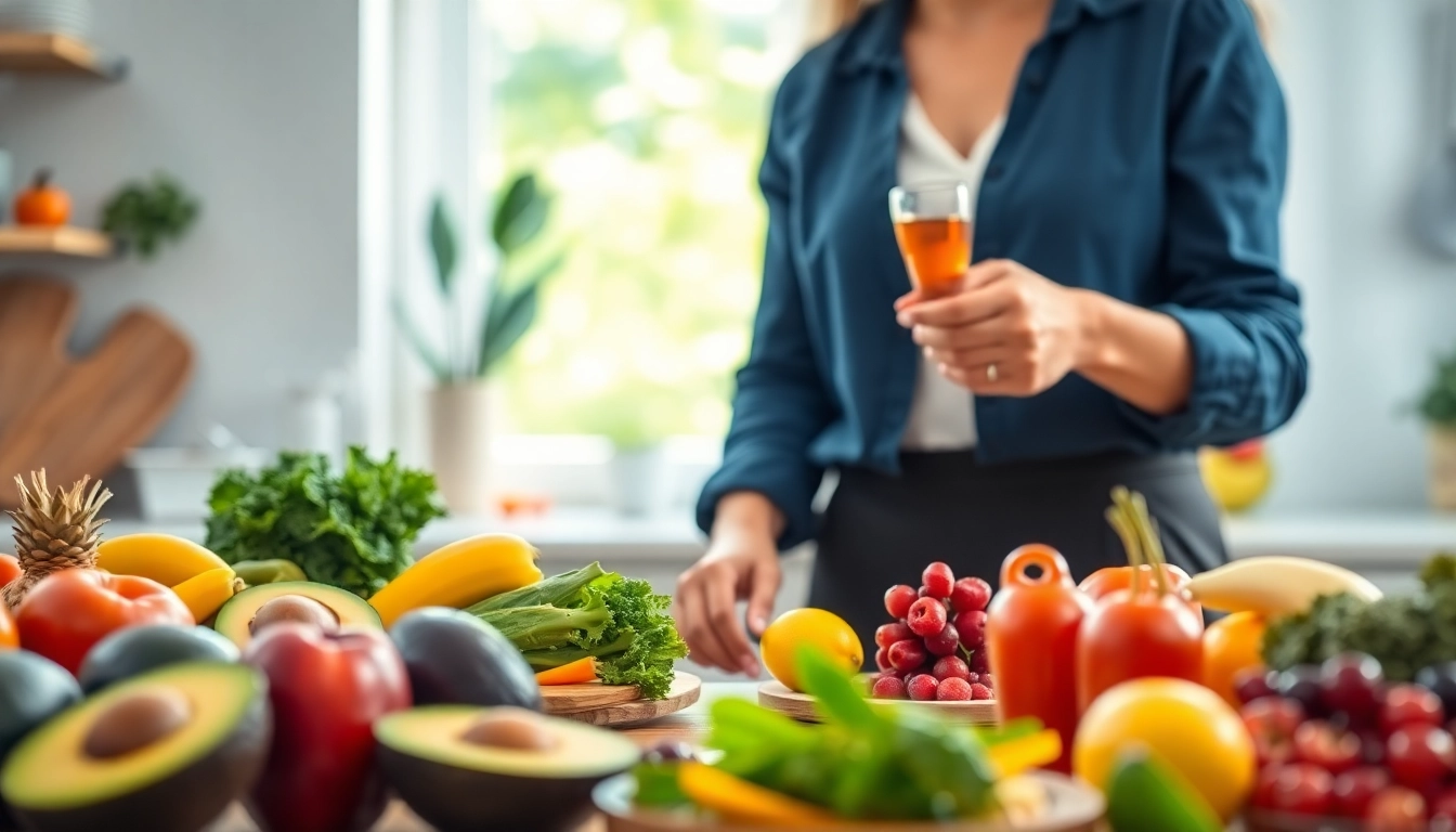 Revitalizing hormone balance diet with fresh produce in a bright kitchen.